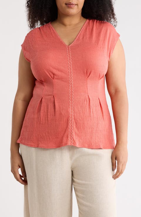 Short Sleeve V-Neck Top