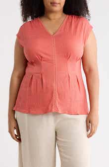 Short Sleeve V-Neck Top