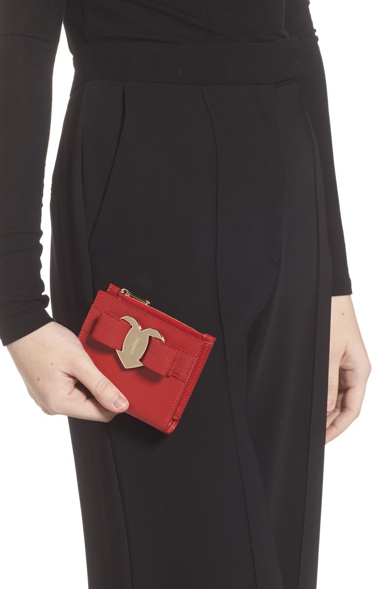 FERRAGAMO Salvatore Ferragamo Vara Bow Leather Wallet, Alternate, color,