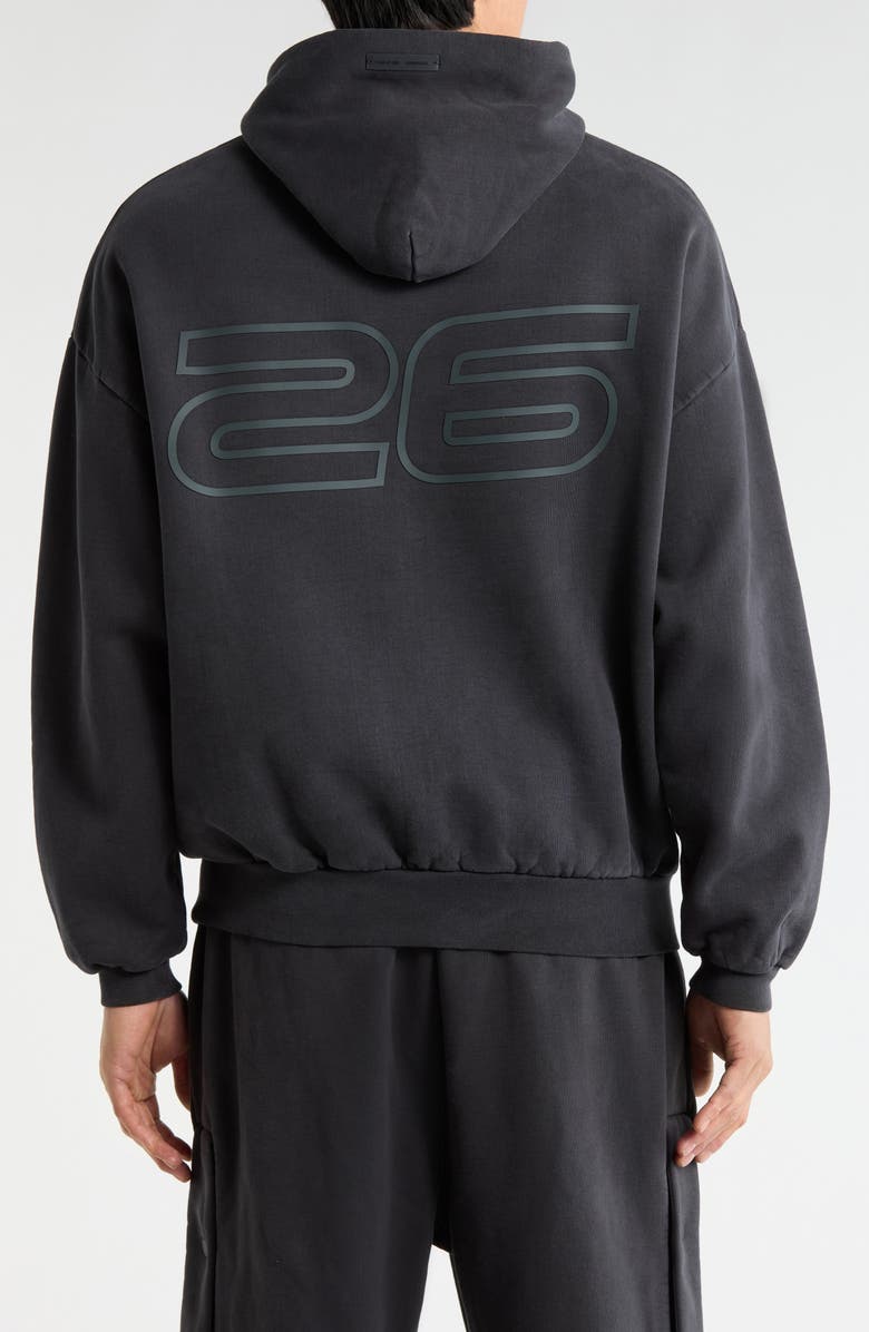 Fear of God Essentials '90s Cotton Hoodie, Alternate, color, Vintage Black