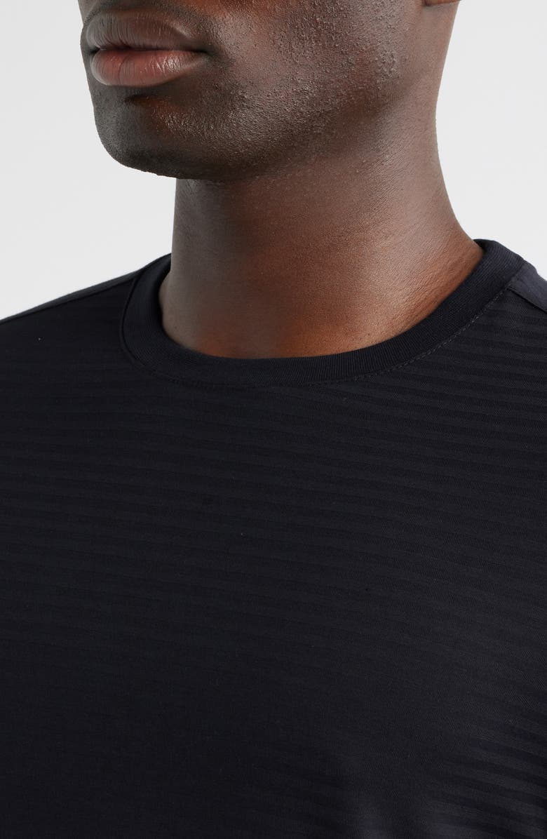 Robert Barakett Christopher Long Sleeve Pima Cotton T-Shirt, Alternate, color, Black