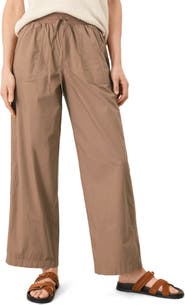 Pact Organic Cotton Stretch Poplin Wide Leg Pant