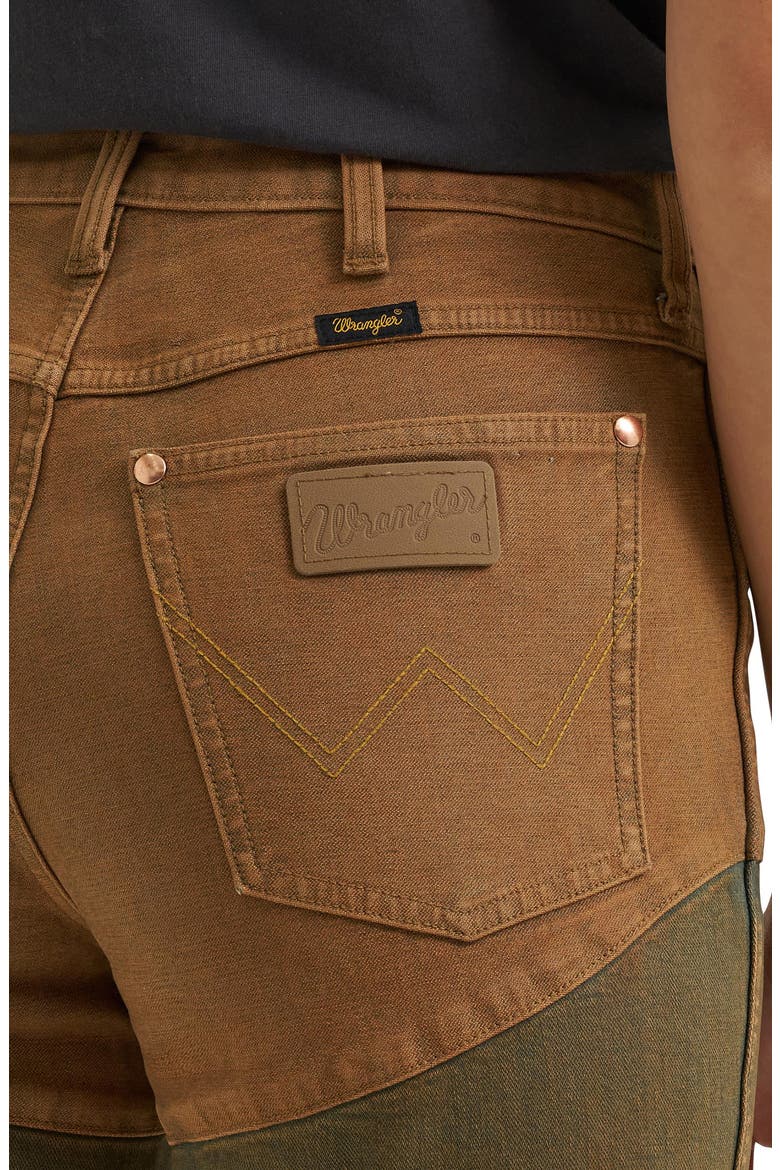 Western Chaps Flare Jeans, Alternate, color, BROWN