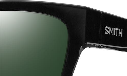 Smith Joya 56mm Chromapop™ Polarized Square Sunglasses In Black/chromapop Gray Green