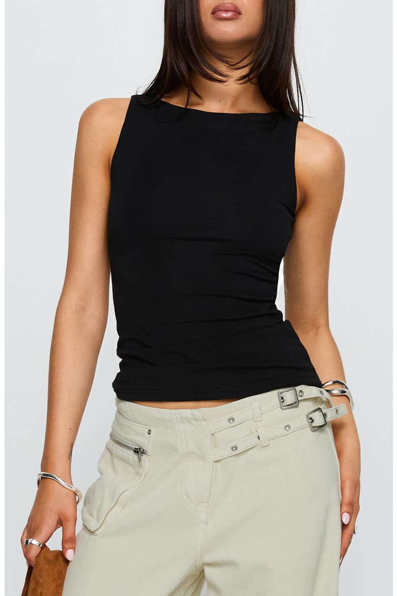 Lose Your Number Jersey Tank, Main, color, BLACK