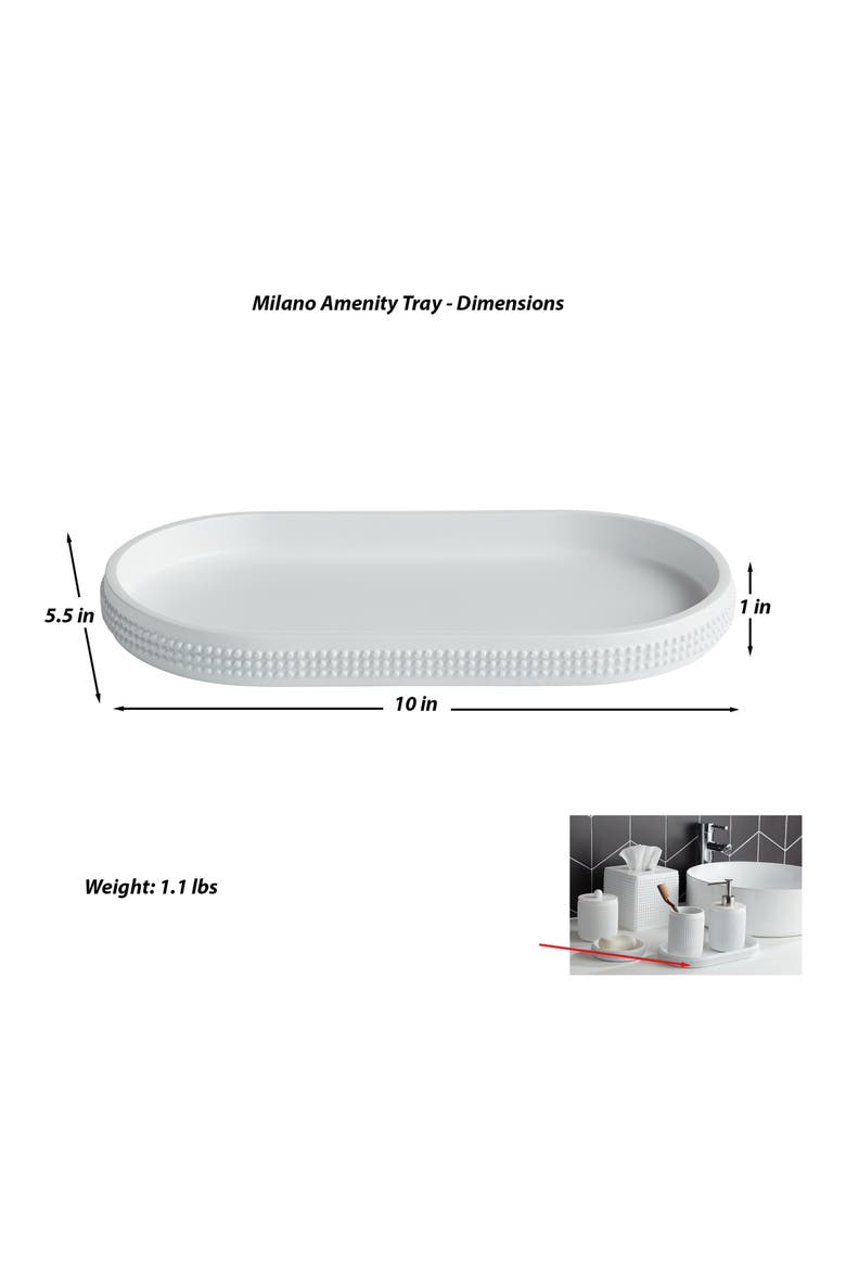 Milano 7-Piece Bath Accessory Set, Alternate, color, WHITE