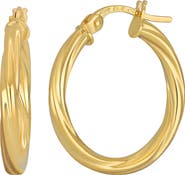 Bony Levy BLG 14K Gold Twisted Hoop Earrings