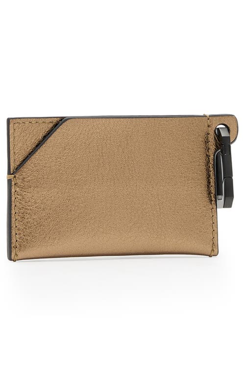 Allsaints Hex Metallic Leather Cardholder