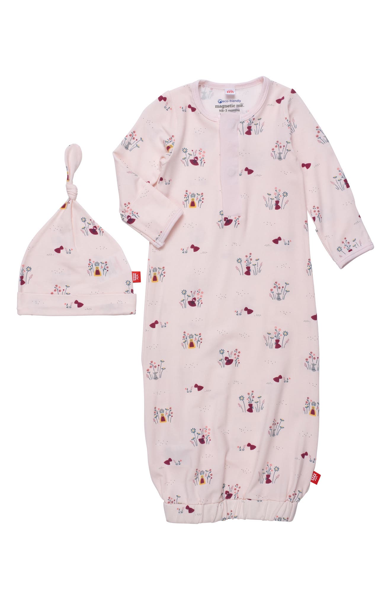 Magnetic Me Lil Red Henley Magnetic Sleep Gown & Hat Set