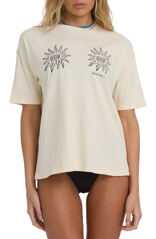 Billabong Laura Oversize Cotton Graphic T-shirt In Neutral