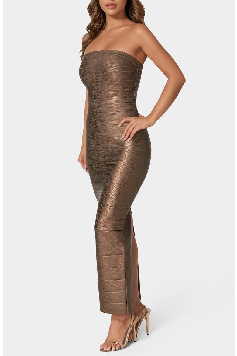 Strapless Bandage Maxi Dress, Alternate, color, MOCHA