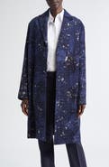 Lafayette 148 New York Soft Shoulder Metallic Jacquard Coat