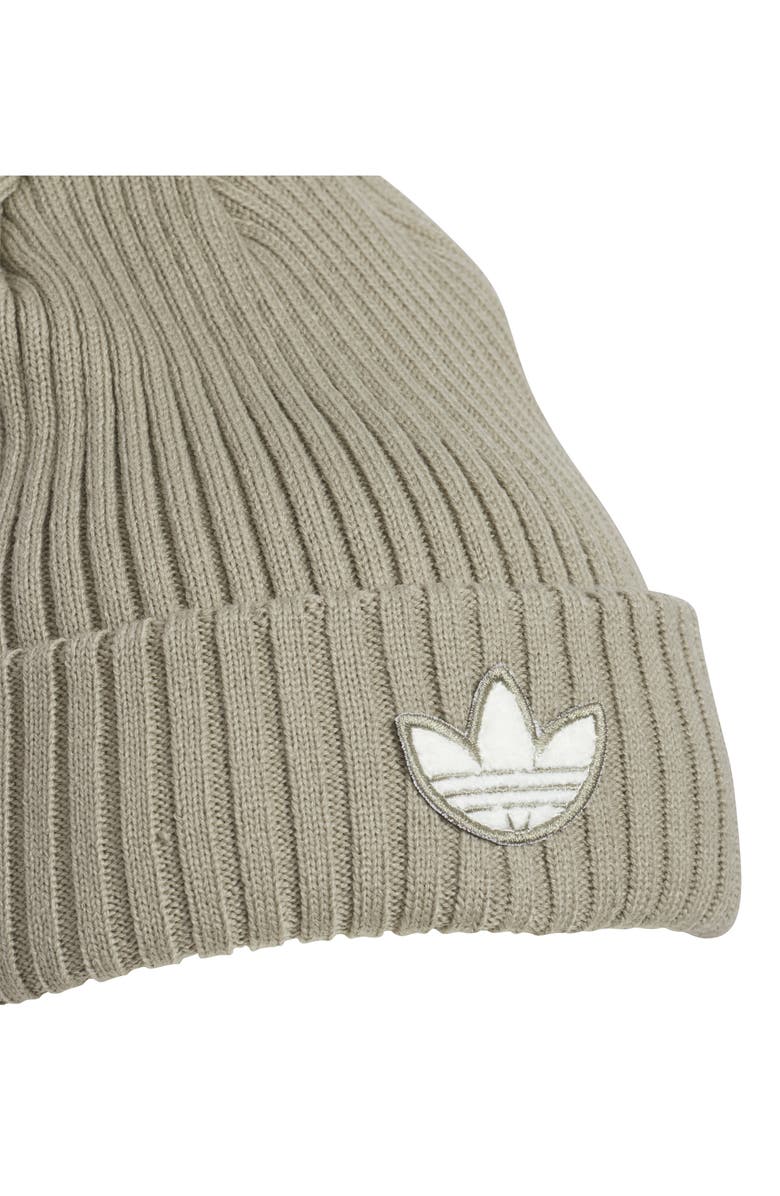 adidas Chenille Beanie, Alternate, color, Silver Pebble Grey/ Off White