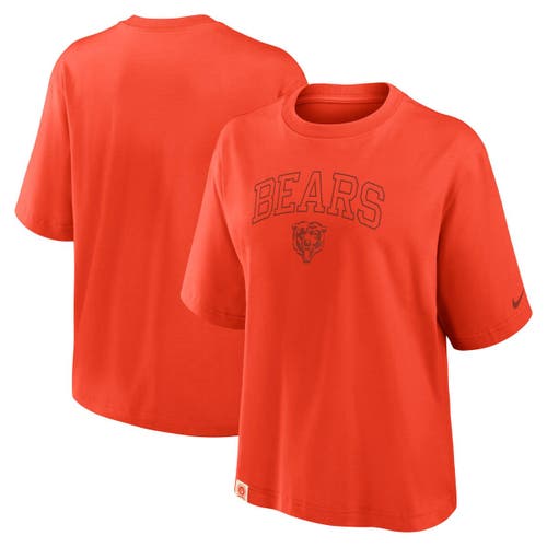 Nike Orange Chicago Bears Glory Arch Boxy T-shirt In Orange