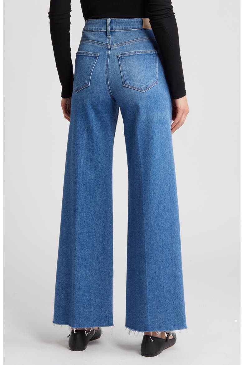 Anessa High Waist Raw Hem Wide Leg Jeans, Alternate, color, MESMERIZE