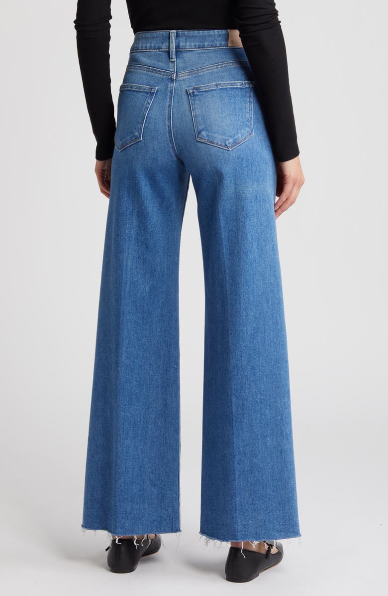 Anessa High Waist Raw Hem Wide Leg Jeans