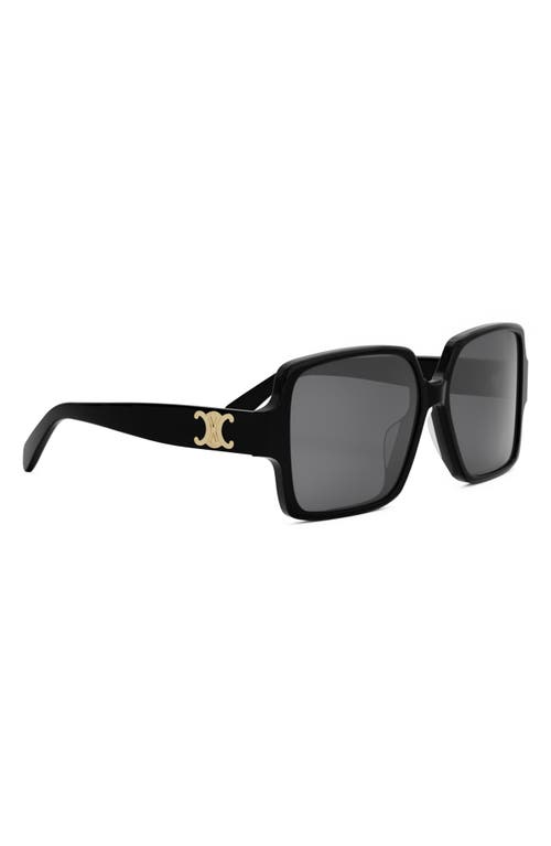 Celine Cl40316u Triomphe 01a Nero Sunglasses In Black
