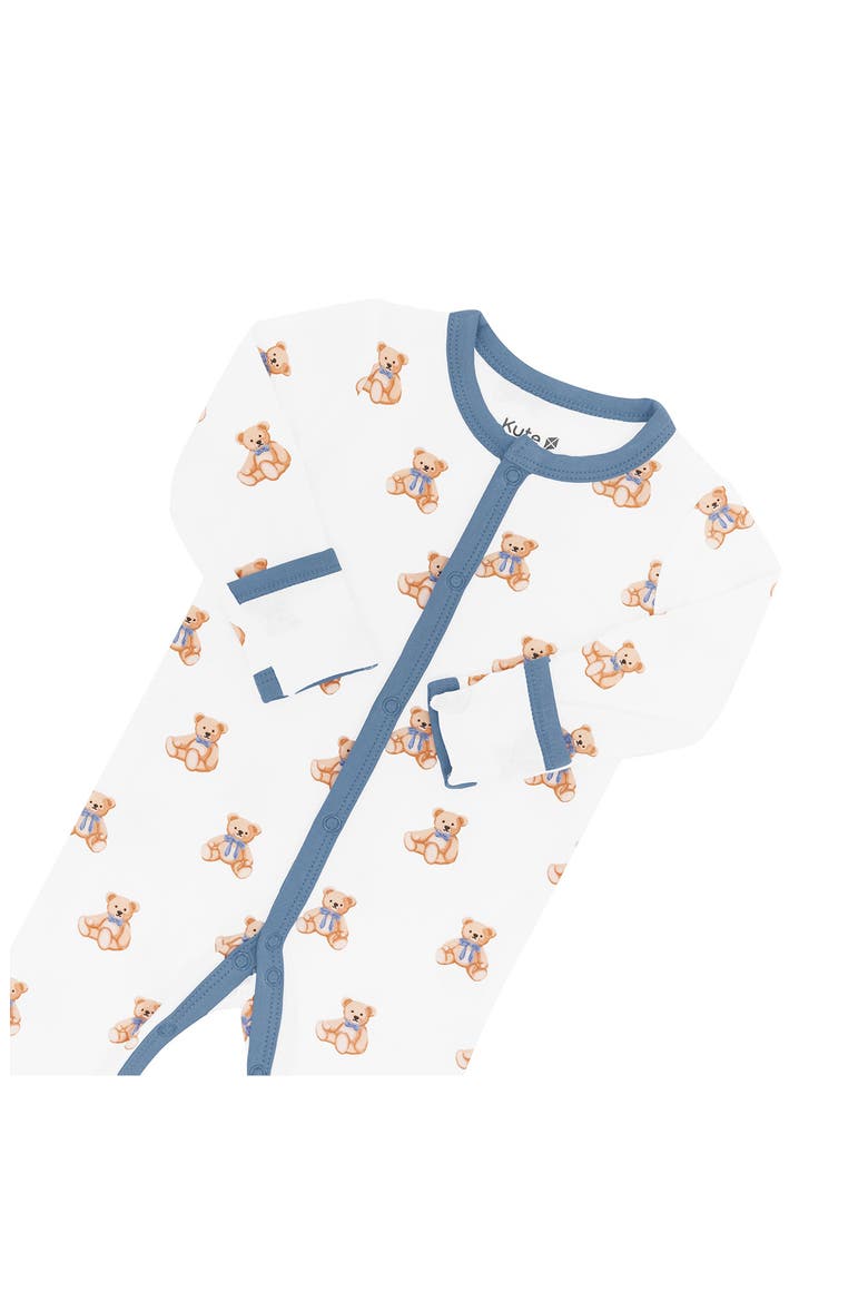 Teddy Bear Snap Footie, Alternate, color, TEDDY BEAR