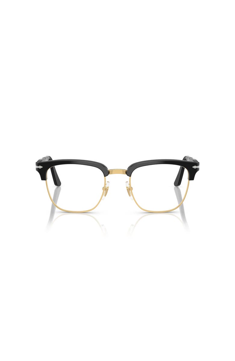 Persol 50mm Square optical glasses, Alternate, color, Black