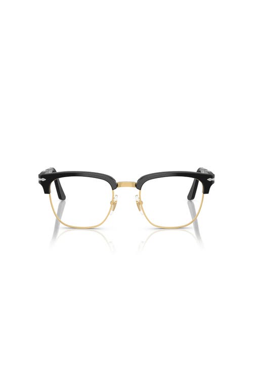 Persol 52mm Square Optical Glasses In Black