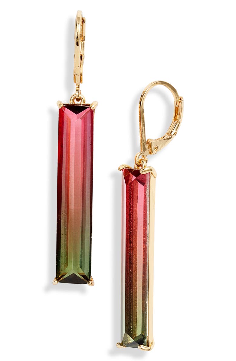Kate Spade New York geo gems linear earrings, Main, color, 