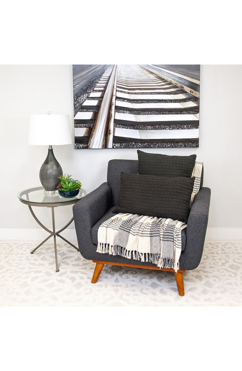 PARKLAND COLLECTION Embossed Throw Pillow, Alternate, color, Gray