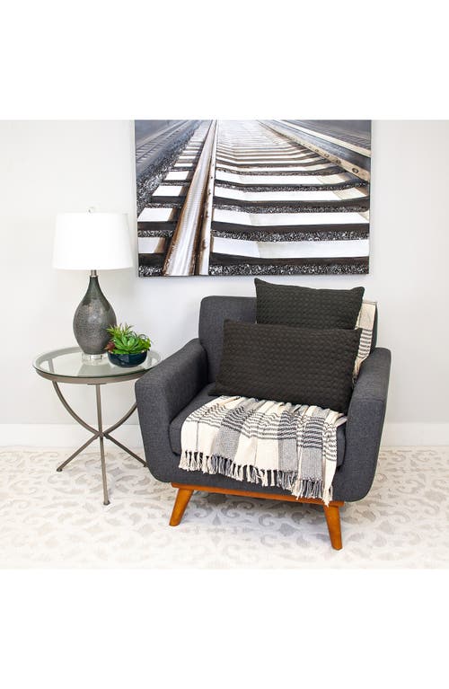 Parkland Collection Embossed Throw Pillow In Gray