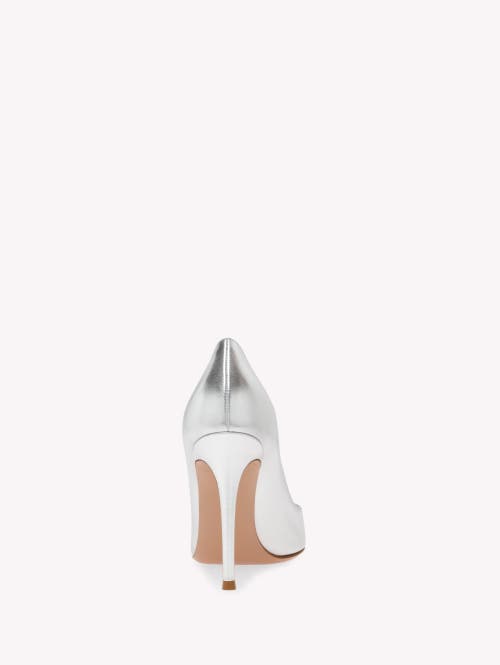 Gianvito Rossi Metallic Napa Open-toe Pumps In Metallic Silver