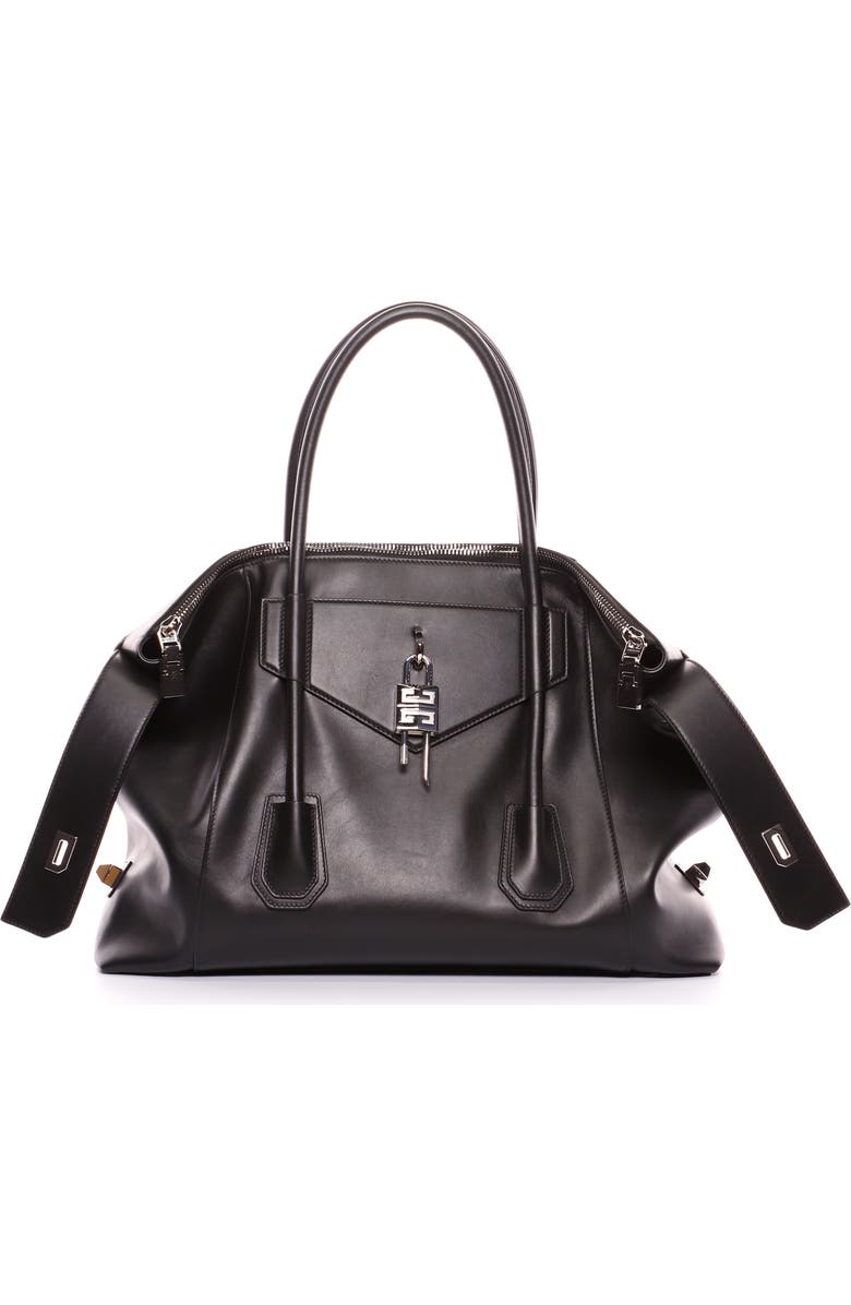 Givenchy Medium Antigona Lock Leather Tote, Main, color,