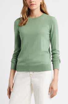 Merino Wool Blend Crewneck Sweater