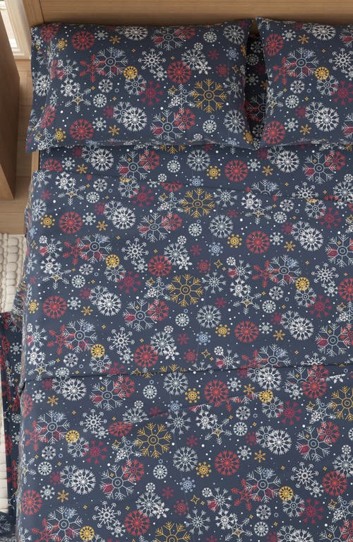 Woven & Weft Turkish Cotton Windowpane Printed Flannel Sheet Set