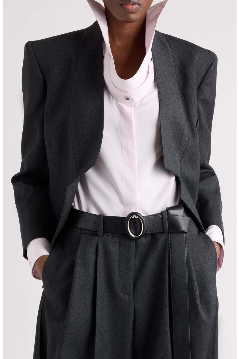 Reverse Lapel Wool Jacket, Main, color, DARK GREY