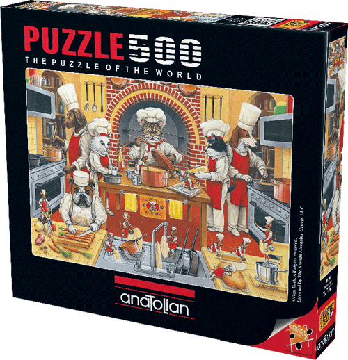 Anatolian Kool Kat Kuisine 500 piece Jigsaw Puzzle for Adults in Multicolor 