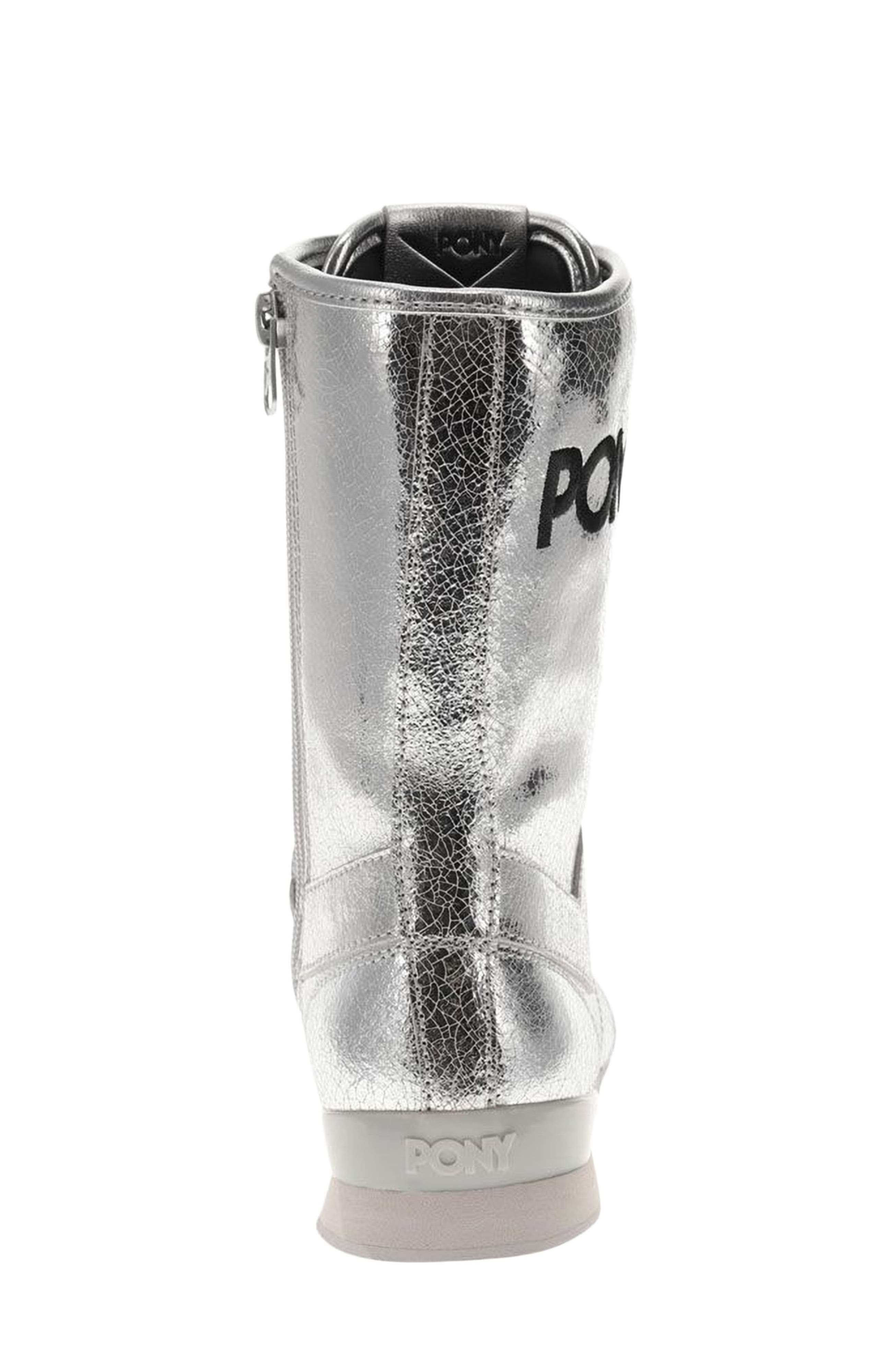 PONY KO-80 High Vintage Metallic Sneakers, Alternate, color, 