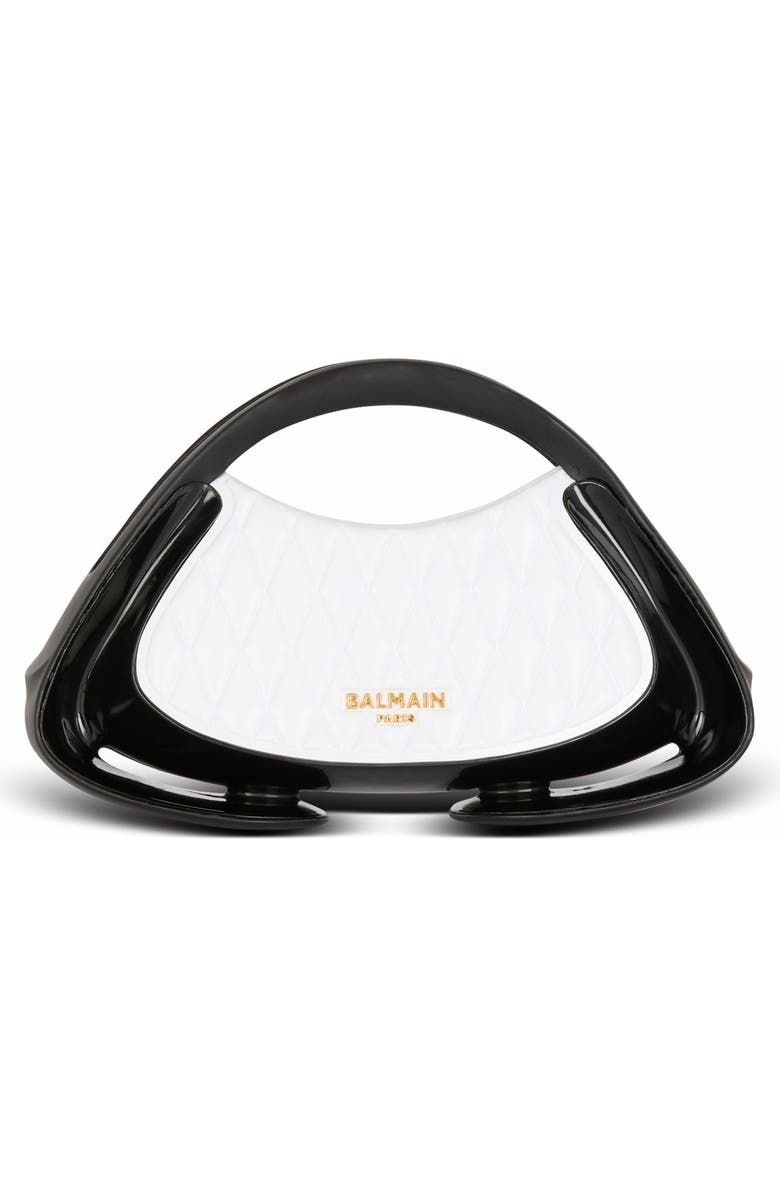 Balmain Two-Tone Quilted Small Jolie Madame Bag, Main, color,