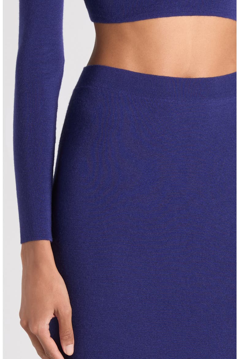 Cashmere Maxi Skirt, Alternate, color, QUARZ BLUE