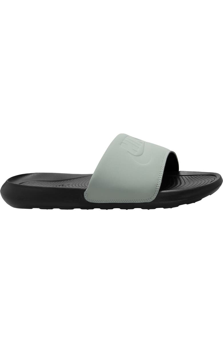 Nike Victori One Sport Slide, Main, color, Black/ Light Silver