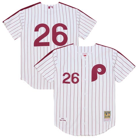 Men's Mitchell & Ness Chase Utley White Philadelphia Phillies 2003 Cooperstown Collection Authentic Jersey