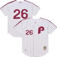 Mitchell & Ness Men's Mitchell & Ness Chase Utley White Philadelphia Phillies 2003 Cooperstown Collection Authentic Jersey