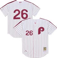 Mitchell & Ness Men's Mitchell & Ness Chase Utley White Philadelphia Phillies 2003 Cooperstown Collection Authentic Jersey