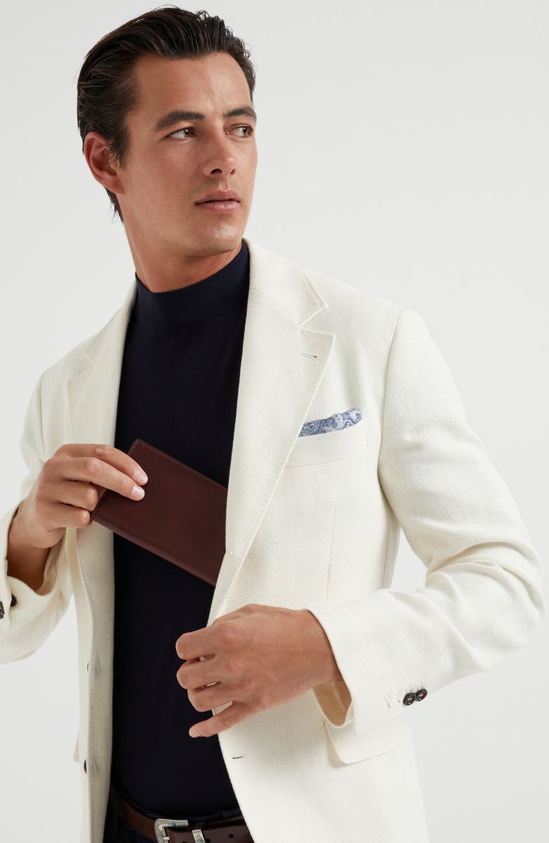 Brunello Cucinelli Calfskin card case, Alternate, color, 