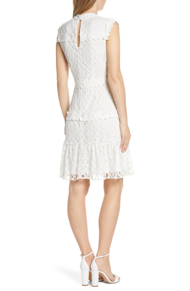 Julia Jordan Lace Sheath Dress, Alternate, color, Ivory