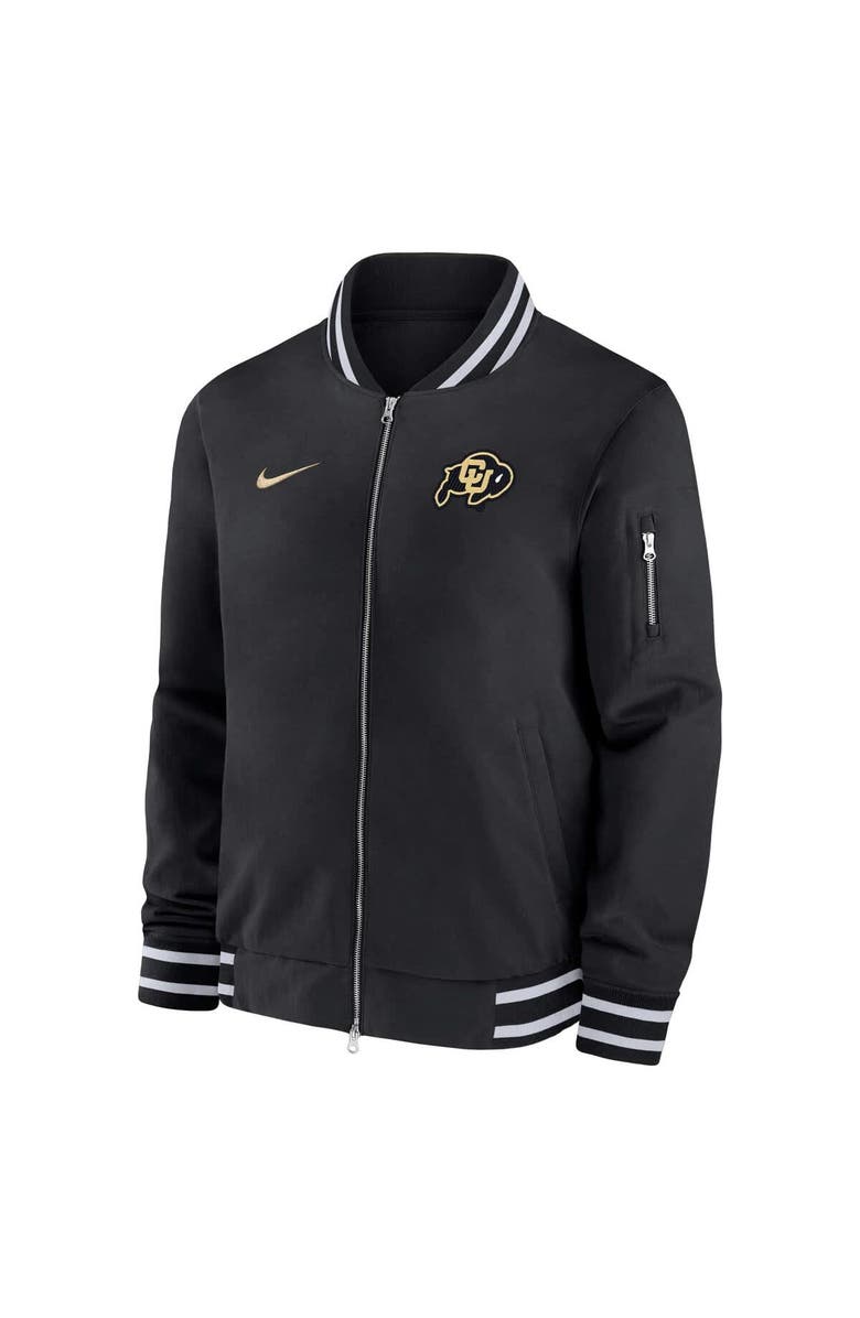 Nike Men
s Nike Black Colorado Buffaloes Full-Zip Bomber Jacket, Main, color, Black