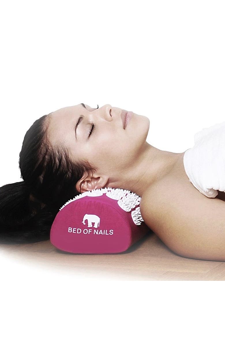 Bon Acupressure Pillow Original Acupressure Design with 2142 Precision Nails, Alternate, color, Pink