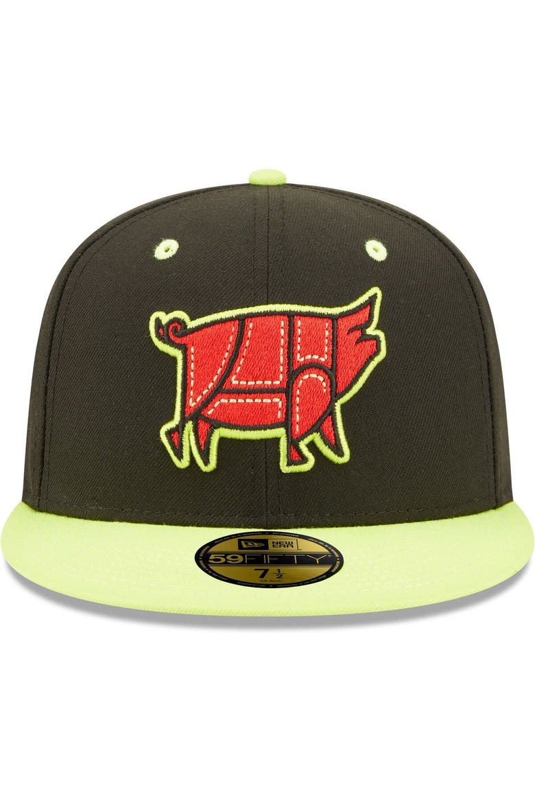 Men's New Era Black/Green Chicharrones de Columbia Copa De La Diversion 59FIFTY Fitted Hat, Alternate, color, Black
