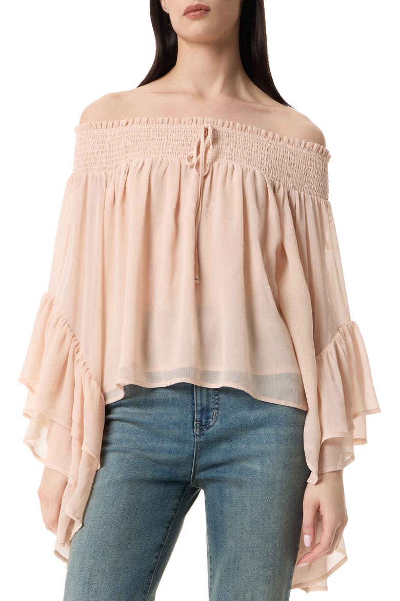 Edith Off The Shoulder Blouse, Main, color, ROSE