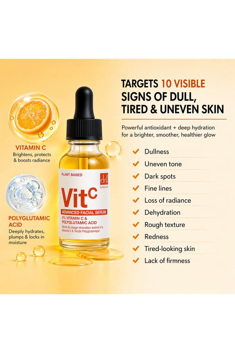 Advanced Facial Serum 3% Vitamin C & Polyglutamic Acid, Alternate, color, None