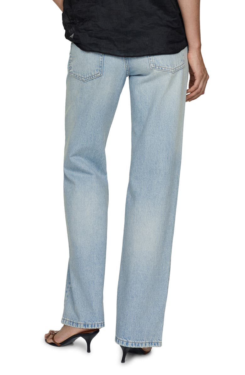 MANGO Mid Rise Straight Leg Jeans, Alternate, color,