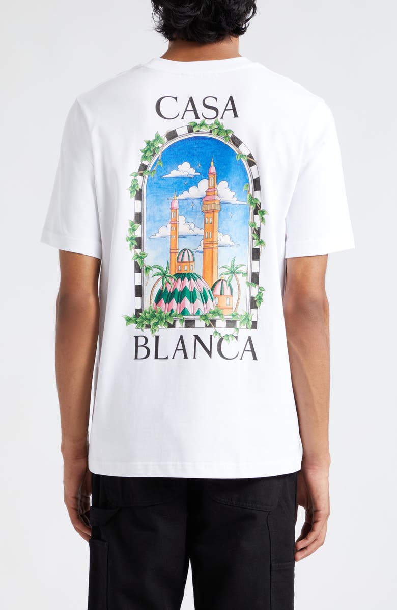 Casablanca Vue de Damas Organic Cotton Graphic T-Shirt, Alternate, color,