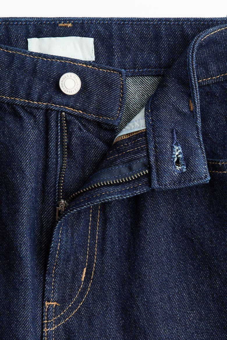 Wide High Waist Jeans, Alternate, color, Navy denim blue